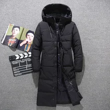 Мужской пуховик, Зимний пуховик, модный, Повседневный, с капюшоном, толстый, теплый, высокое качество, 90%, белый утиный пух, пальто размера плюс 3XL