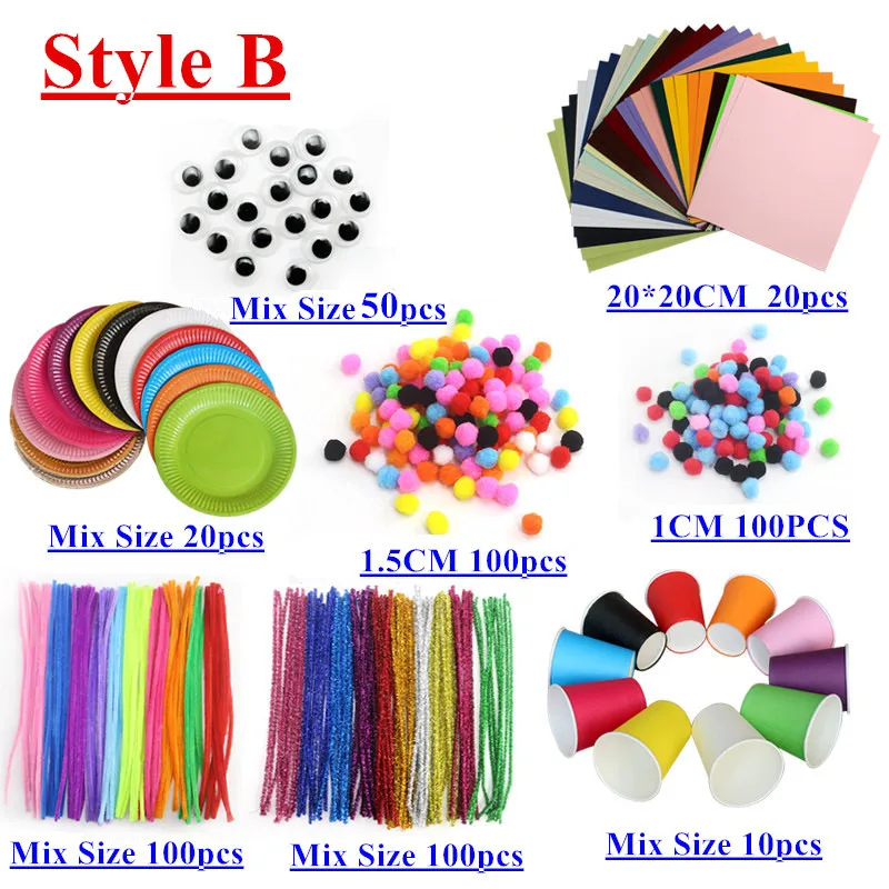 Arts and Craft Supplies for Toddlers, 650+ PCS DIY Craft Art Kit Include  Pipe Cleaners, Pom Poms for 5 -12 Years Old Boys and Girls 