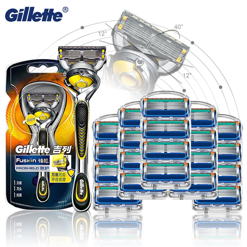 Gillette Fusion 5 Proshield для лица Бритва Для мужчин прямые Безопасность бритва бритья