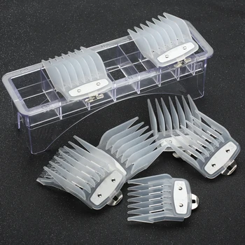 

8 sizes of guide comb sets with a box metal combs spare parts hair clipper limited combs metal clip set