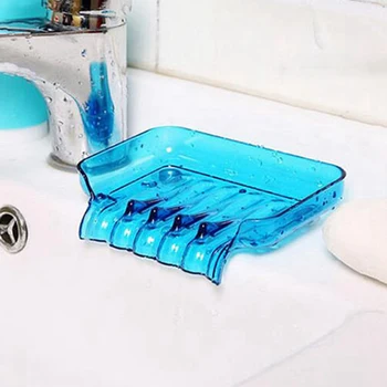 

Waterfall Plastic Soap Dish Bathroom Accessories Drain Soap Box Shower Soap Holder Draining Kitchen Sink Sponge Holder