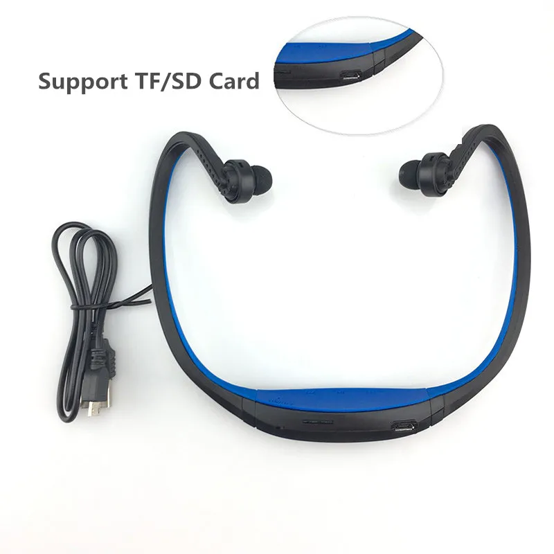 Спортивные Bluetooth-наушники S9 с поддержкой TF/SD-карты беспроводные наушники