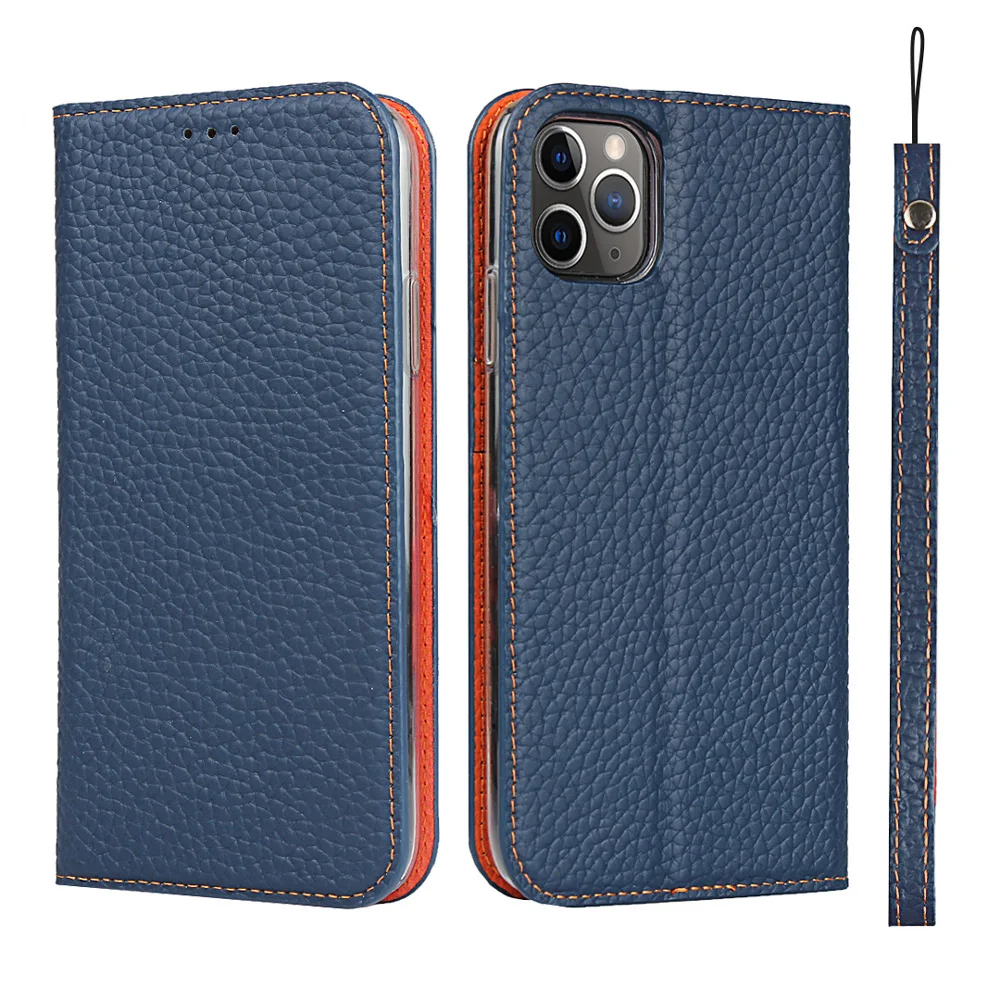 YMW Real Leather Wallet Case for iPhone 12 Pro Max mini 11 Xs Max Xr X Luxury Genuine Cow Leather Card Phone Cases 7 8 SE Cover