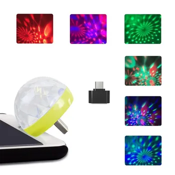 

Portable USB Mini LED RGB Disco Stage Light Party Club DJ KTV Xmas Decors Magic Home Phone Ball Lamp