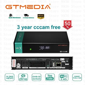 

Gtmedia V8X DVB S2 satellite receiver Builtin wifi support H.265 DVB-S/S2/S2X, VCM ACM Upgrade V8 NOVA V9 SUPER V8 PRO2