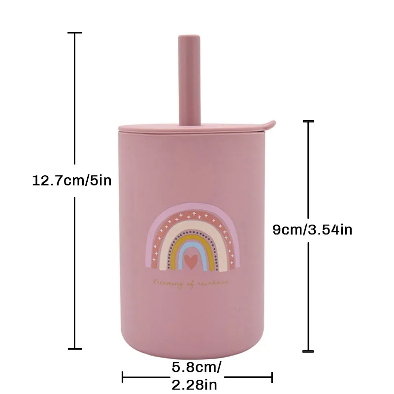 Baby Silicone Drinking Feeding Cups For Children Leakproof Set