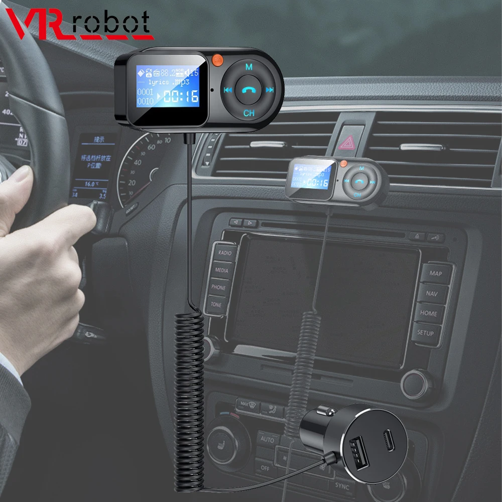 Автомобильный FM-передатчик Bluetooth 5 0 MP3 музыкальный плеер беспроводной комплект