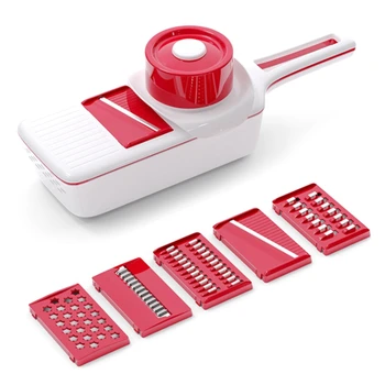 

Manual Slicer Cheese Shredder Vegetable Slicer with Hand Hand Protectors and Cleaning Brush Peeler