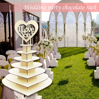 

Centrepiece Candy Stand Chocolate Display Show Wedding Wood Heart-Shaped Rack for Wedding Kids Birthday Home Party