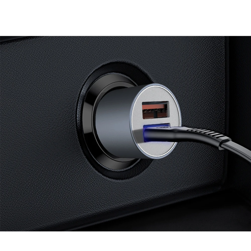 Bluetooth 5V 3.4A автомобильное зарядное устройство для музыкального плеера FM Smart control MP3-плеер Dual FC3.0 USB быстрая зарядка алюминиевый сплав Универсальный