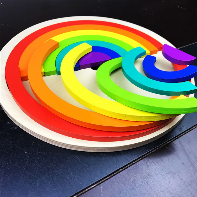 

Rainbow geometric shape blocks 4 styles Teaching Resources, preschool learning educational toys toddlers, Montessori wooden toys