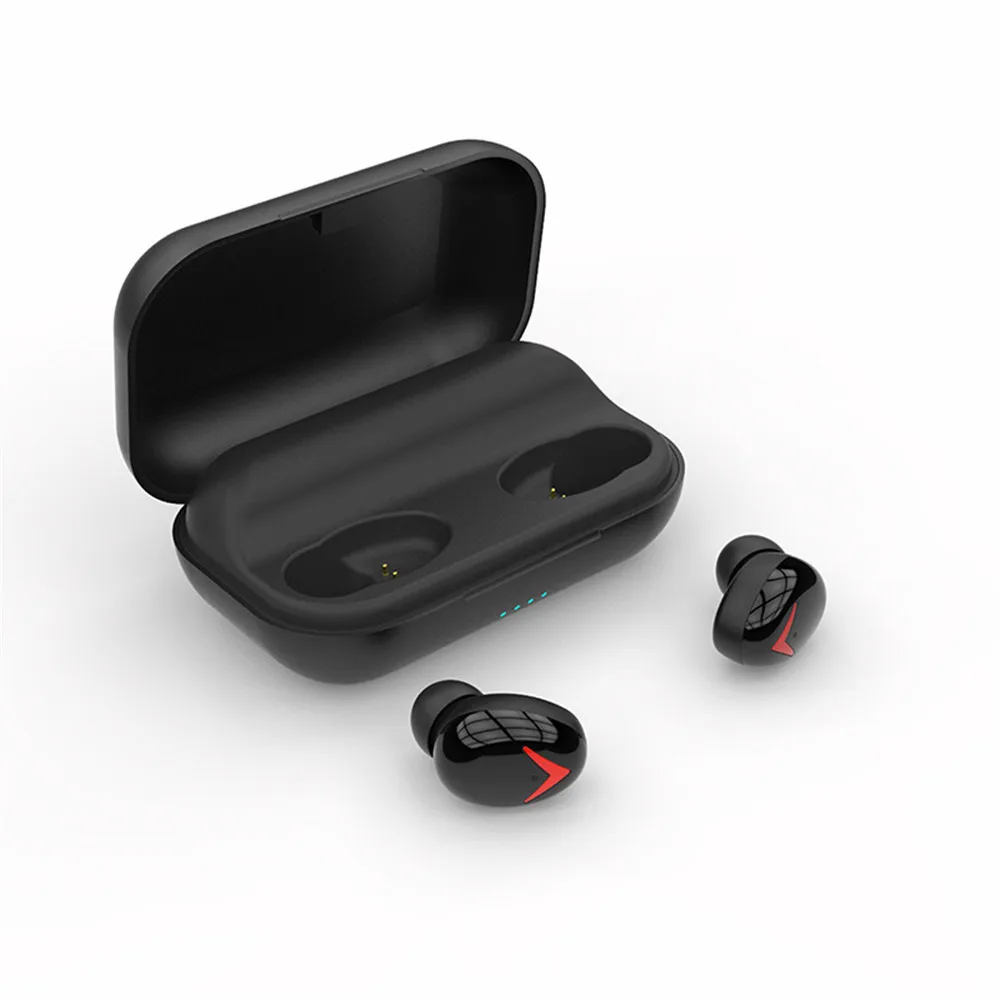 Black TWS наушники Bluetooth 5,0, беспроводная гарнитура IPX7, водонепроницаемые, Hi-Fi, басы, стерео наушники с шумоподавлением для iPhone, samsung, HUAWEI - Цвет: Black