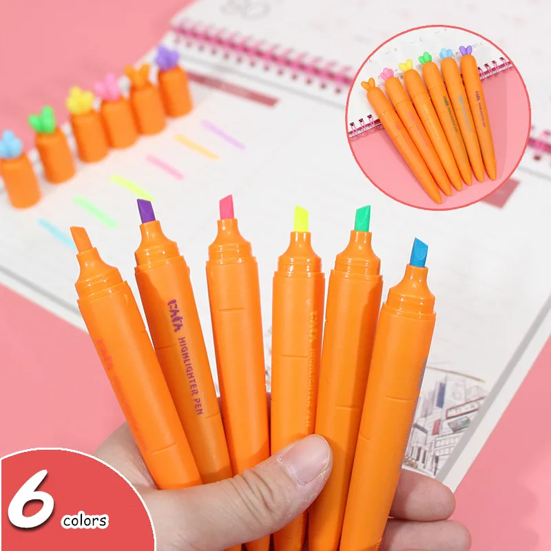 2 x Cute Carrot fine point pen  Loot Party bag Filler novelty stationery 