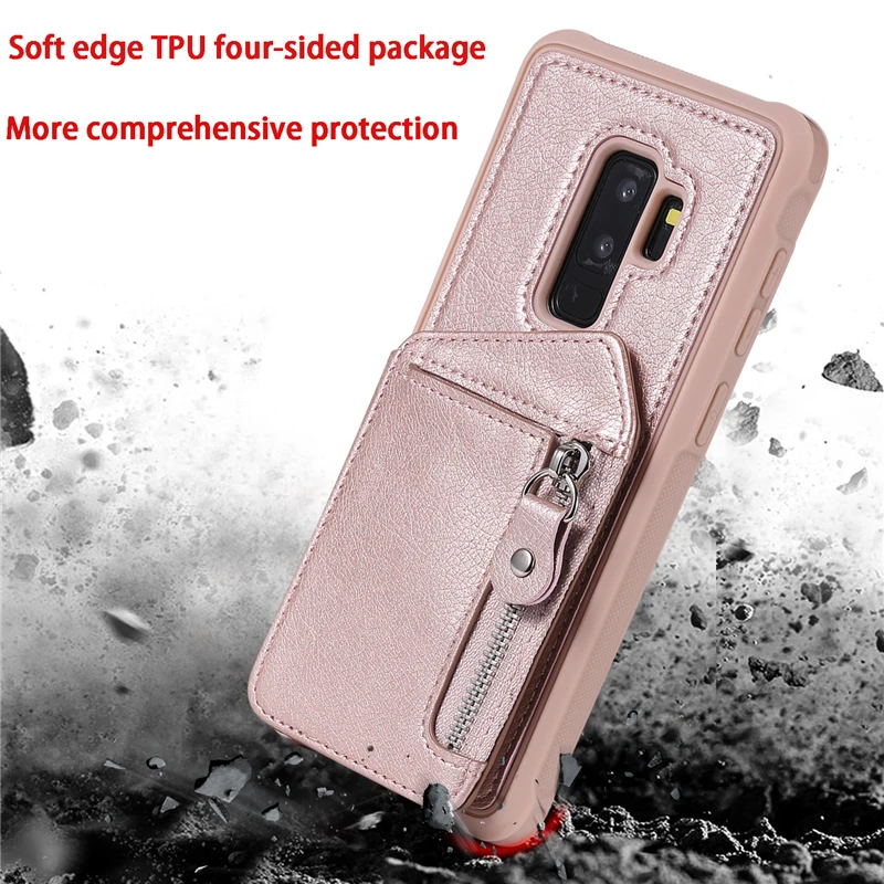 S9 Plus 防摔拉链双扣皮套 (2)