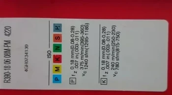 

10PCS CARBIDE INSERT R390-180608M-PM 4220
