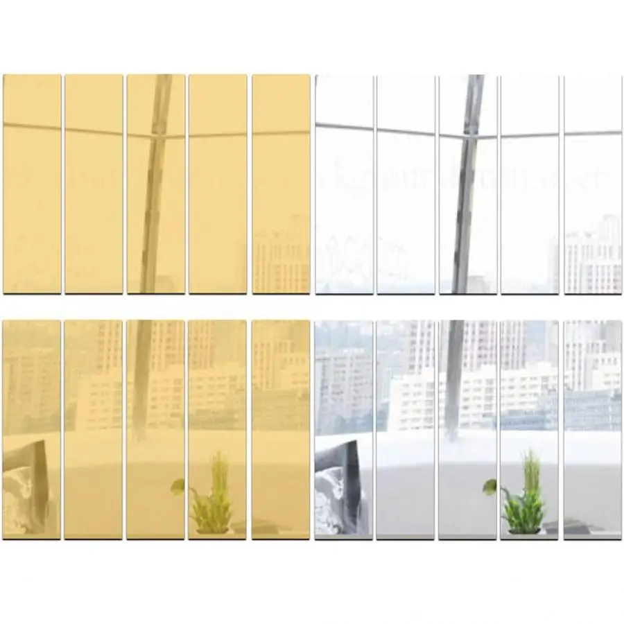 10 шт. акриловых зеркальных настенных наклеек фон для телевизора спальни