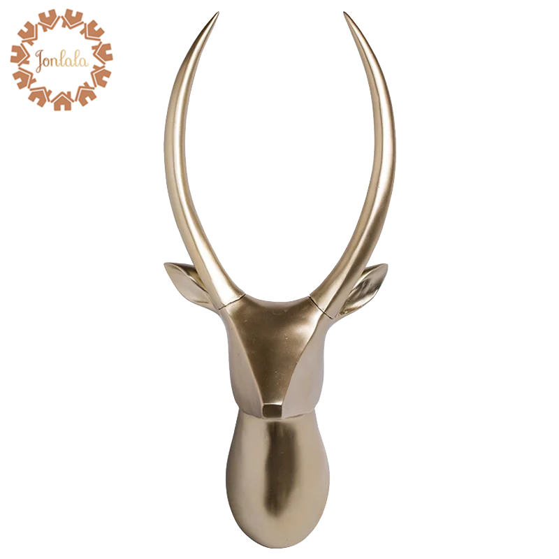 Элегантный Новый геометрический 3D черный золотой Слон Олень голова лошади