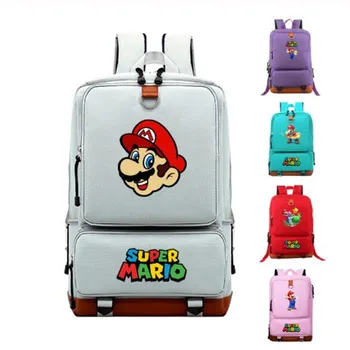 

Cartoon Super Mario Daily Outdoor Backpack Men Women Laptop Backpack Travel Rucksack Large Capacity School Bags for Teenegers