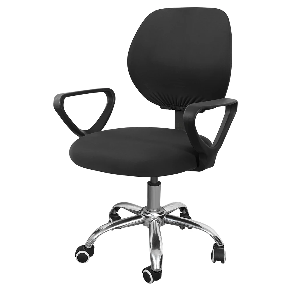 Поворотные чехлы для стульев из спандекса, чехлы для офисных стульев, съемные моющиеся вращающиеся чехлы из спандекса, эластичные чехлы для сидений, подушки - Цвет: B