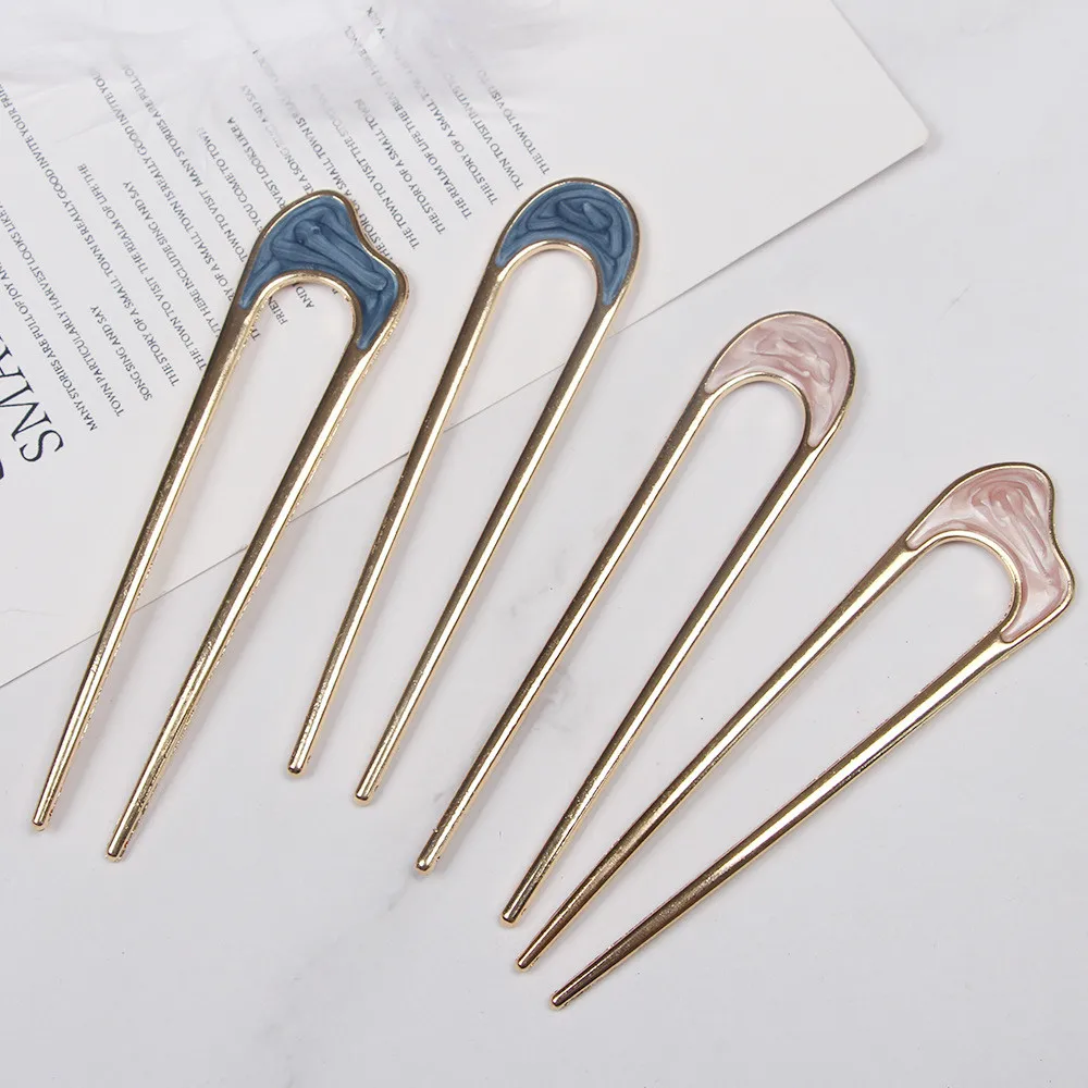 Japan Minimalist Hairpin Alloy Metal Conch Shell Hair Sticks for Women Headwear Girl Hair Tools Bun Maker Hair Accessories