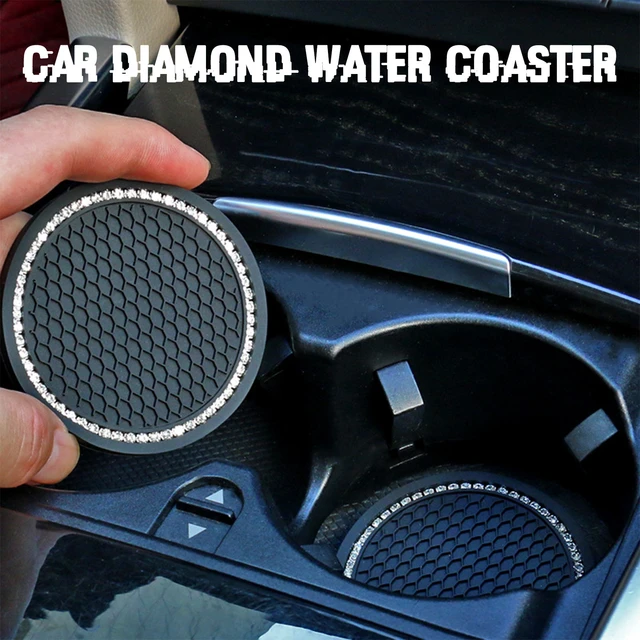 2pcs Round Car Coaster Water Cup Bottle Holder Anti-slip Pad Mat Silica Gel  For Interior Decoration Car Styling Accessories - Mats & Pads - AliExpress