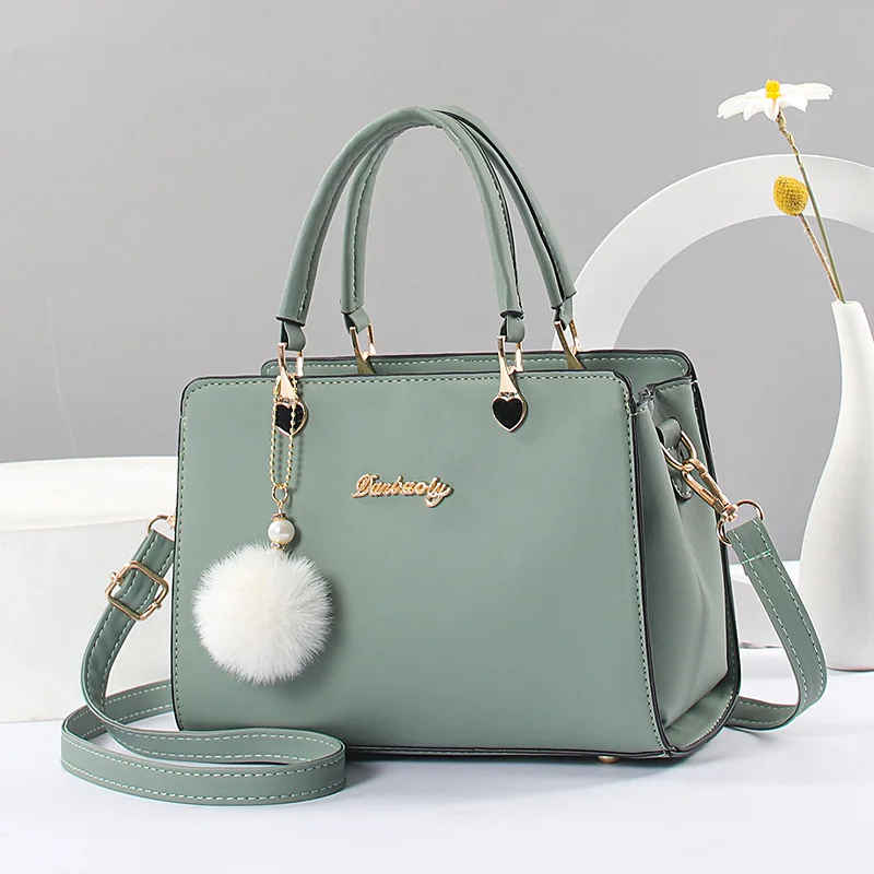 Bridal bag 2023 new female bag Korean version of simple style one-shoulder diagonal bag female bag solid color fashion handbag