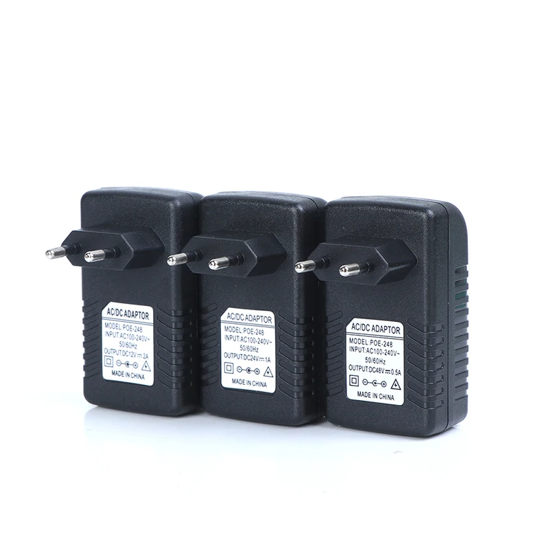 1 шт. инжектор питания ЕС DC 12 В 15 в 24 48 0.5A 1A POE адаптер Ethernet IP камера Telefoon PoE