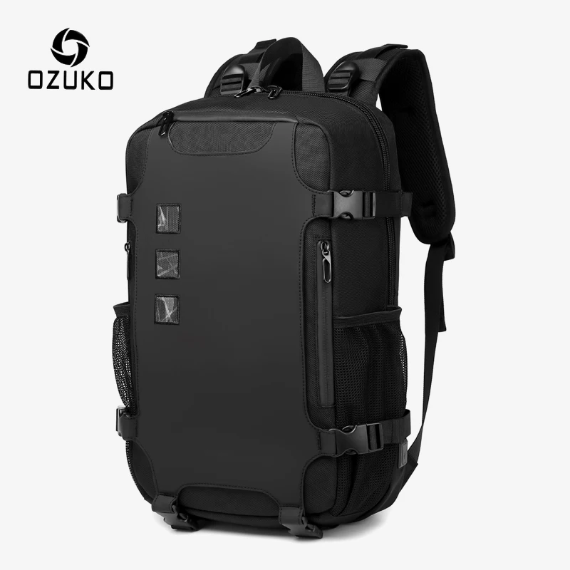 

OZUKO Men Backpack Large Capacity 15.6 inch Laptop Backpacks USB Charging Teenager Schoolbag Male Waterproof Travel Bag Mochilas