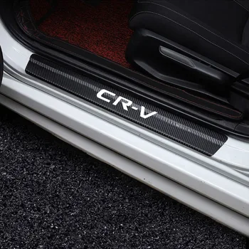 

Car Door Scuff Plate Stickers For Honda CR-V Carbon Fiber Decoration Protection Sticker For Car Accessories Interior 4Pcs