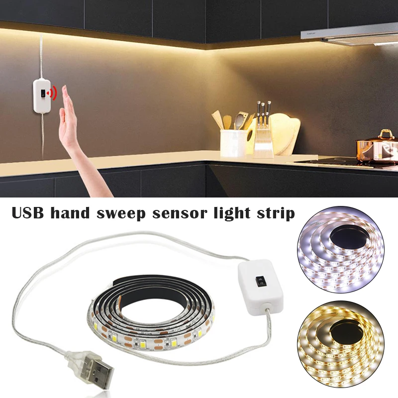 

DC 5V USB Hand Motion Sensor Lamp LED Strip Light Waterproof Sensor Night Lamp For Kitchen Bedroom LED Strip