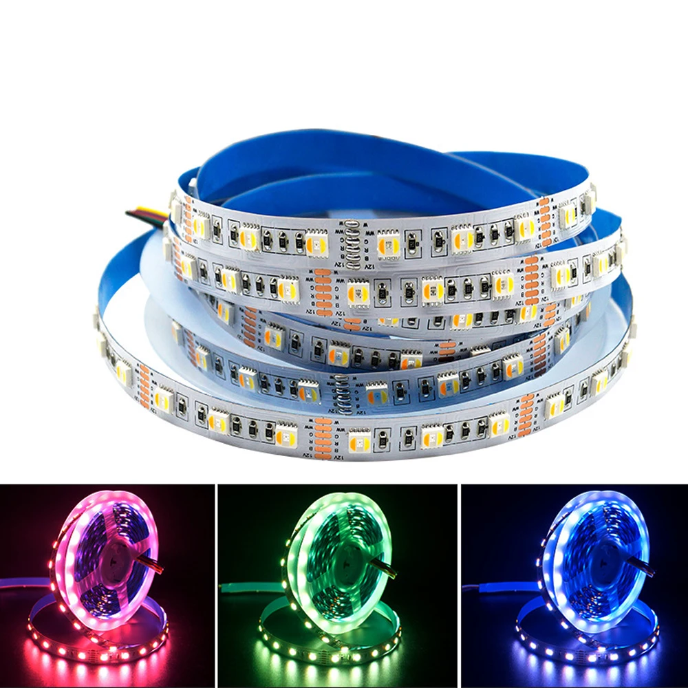RGBCCT Светодиодная лента 12В 24В 5в1 RGB + CCT светодиодная цветовая температура