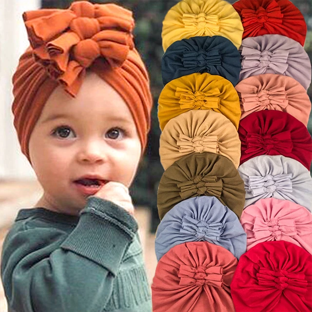 Chapeau Pour Bébé Fille, Turban À Nœuds, Accessoires De