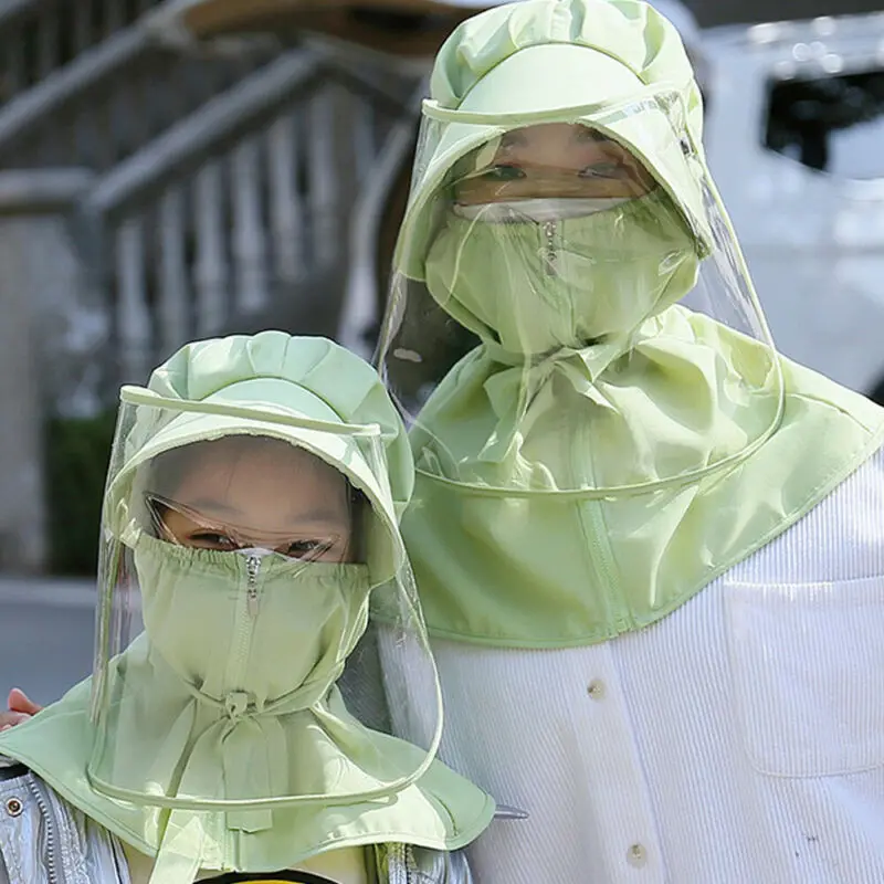 

Safety Full Face Protective Cap Splash-Proof Hats Anti-Fog Face Shield Hat for Child and Adults Outdoor Camp Use Zipper Caps