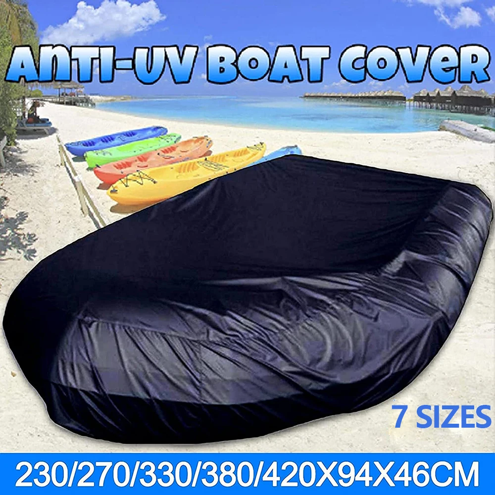 Marine Boat Cover Waterproof Dustproof Anti UV Ice Snow Inflatable Boat Dinghy Fishing Rubber Kayak Sun Cover Heavy Duty