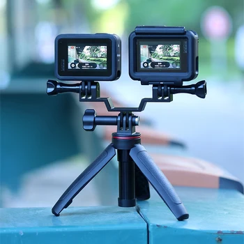 

Ulanzi GP-7 Universal Dual Head Bracket Dual Camera Evaluation Adapter Stand For GoPro 8 7 6 5 Max Action Camera Accessories