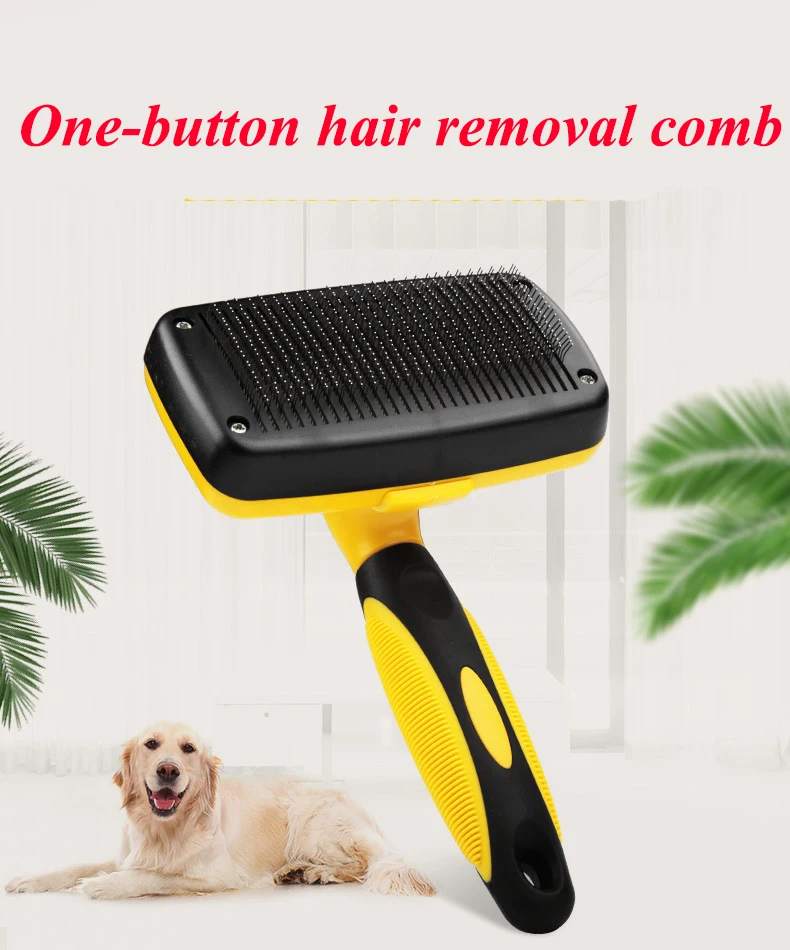 Peine de aguja multiusos para perro, gato, Yokie, cachorros de compañía, cepillo, removedor de pelo de perro, peine de rastrillo, herramienta de aseo de belleza para mascotas, 1 Uds.