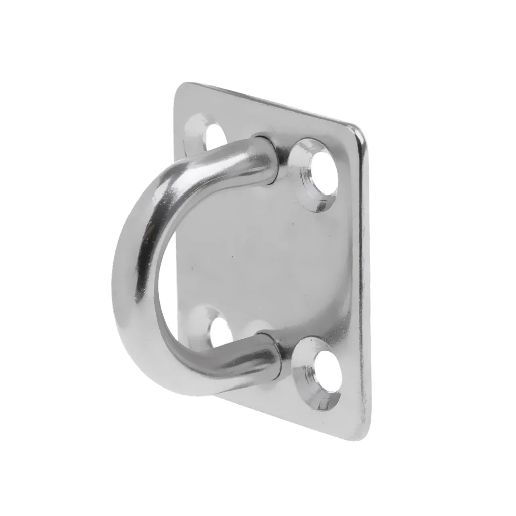 4pcs Heavy Duty 304 Stainless Steel Square Pad Eye Plate Shade Ring Loop Hook Wall Mounted for Sail Sailboat - 5mm 4pcs Heavy Duty 304 Stainless Steel Square Pad Eye Plate Shade Ring Loop Hook Wall Mounted for Sail Sailboat - 5mm