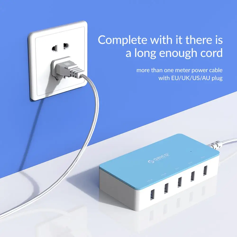 Зарядное устройство ORICO настольное с 5 USB портами 4 цвета|desktop charger|mobile phone chargerphone