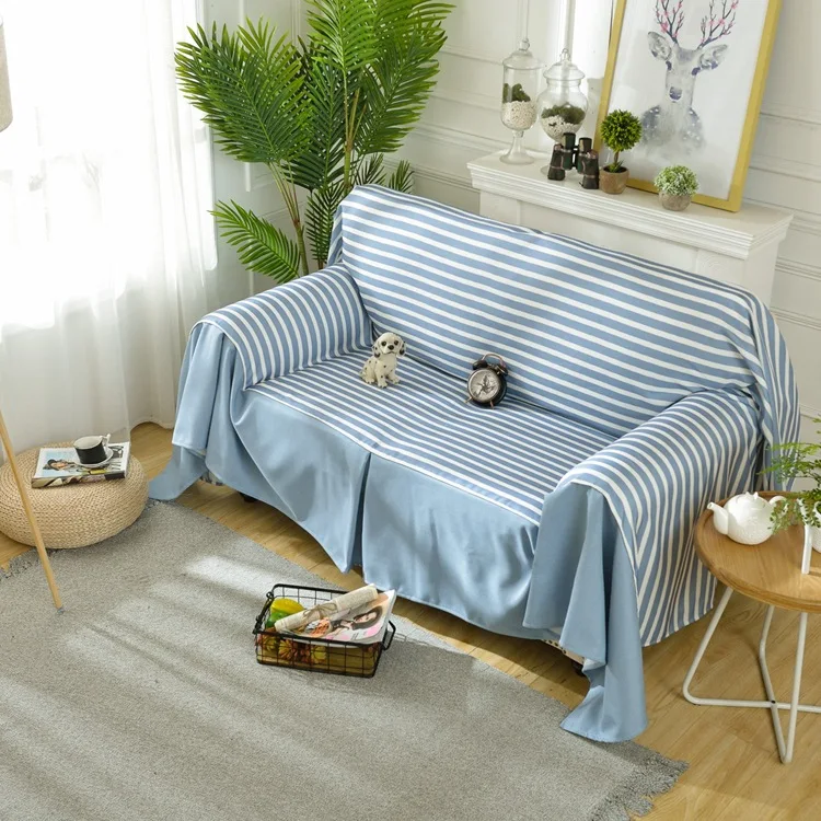 

Manufacturers Direct Supply Combination Sofa Cover Fabric Linen-like Thick Anti-slip Mediterranean Sofa Towel Sofa Pad Customiza