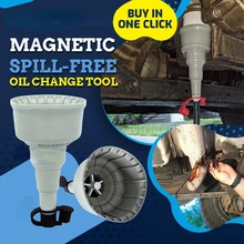 Magnetic Spill-Free Oil Change Tools Flexible TPU Car Oil Exchange Filter Funnels Leak Proof Guard Replacement Dropship