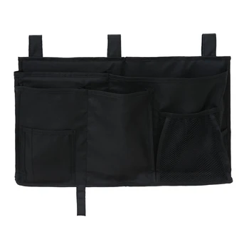 

Hanging Organizer Bedside Storage Bag for Bunk and Beds, Dorm Rooms Bed Rails Black