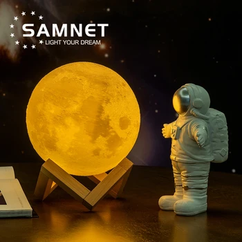 2021 Dropship 3D Afdrukken Maan Lamp Led Nachtlampje Zoals Galaxy Lamp Voor Kerst Decoratie Als Kinderen Gift Remote controle