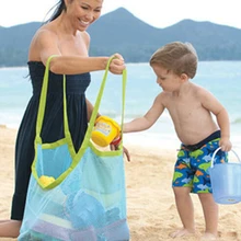 Детские пляжные игрушки Инструменты Складная Сетчатая Сумка для хранения негабаритных переносная Ткань Оксфорд пляжный Открытый Плавательный рюкзак