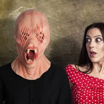 

halloween Dementor Monster Horror Vampire Cosplay Zombie Realistic Full Face Latex Props for Halloween Costume Ball Party