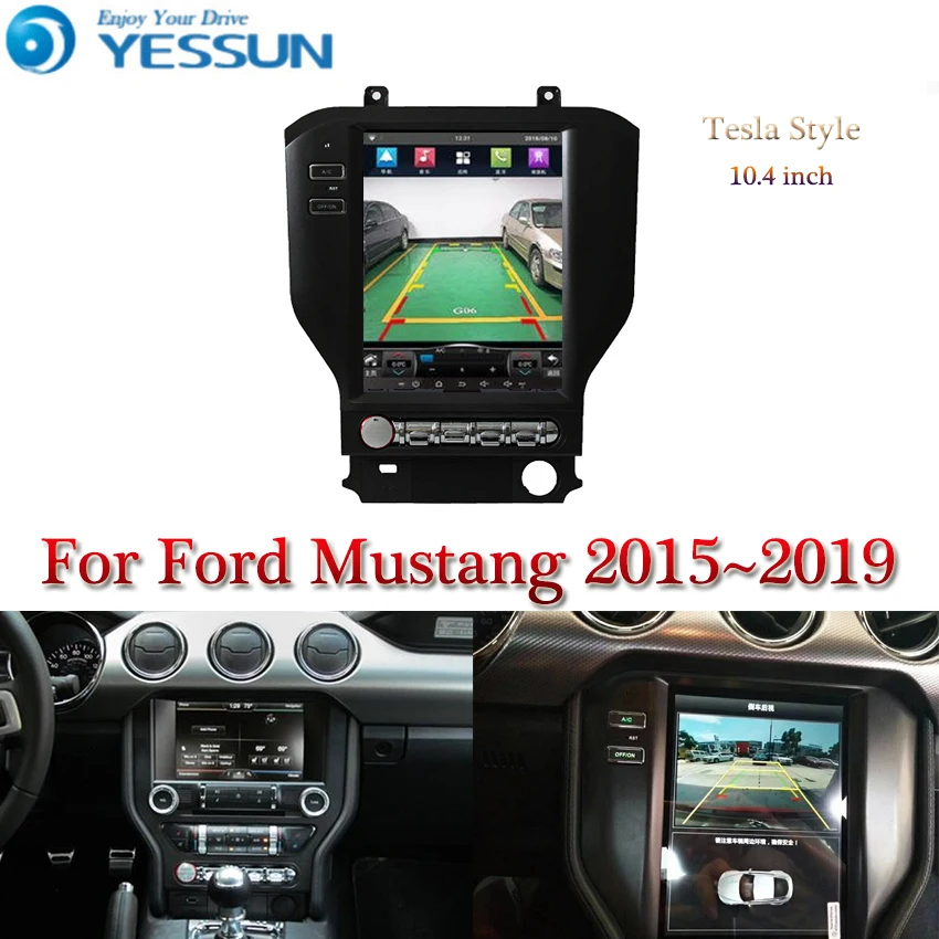 Tesla экран для Ford Mustang 2015 2016 2017-2019 автомобильный Android мультимедийный плеер 10,4 дюймов автомобильное радио стерео аудио gps навигация