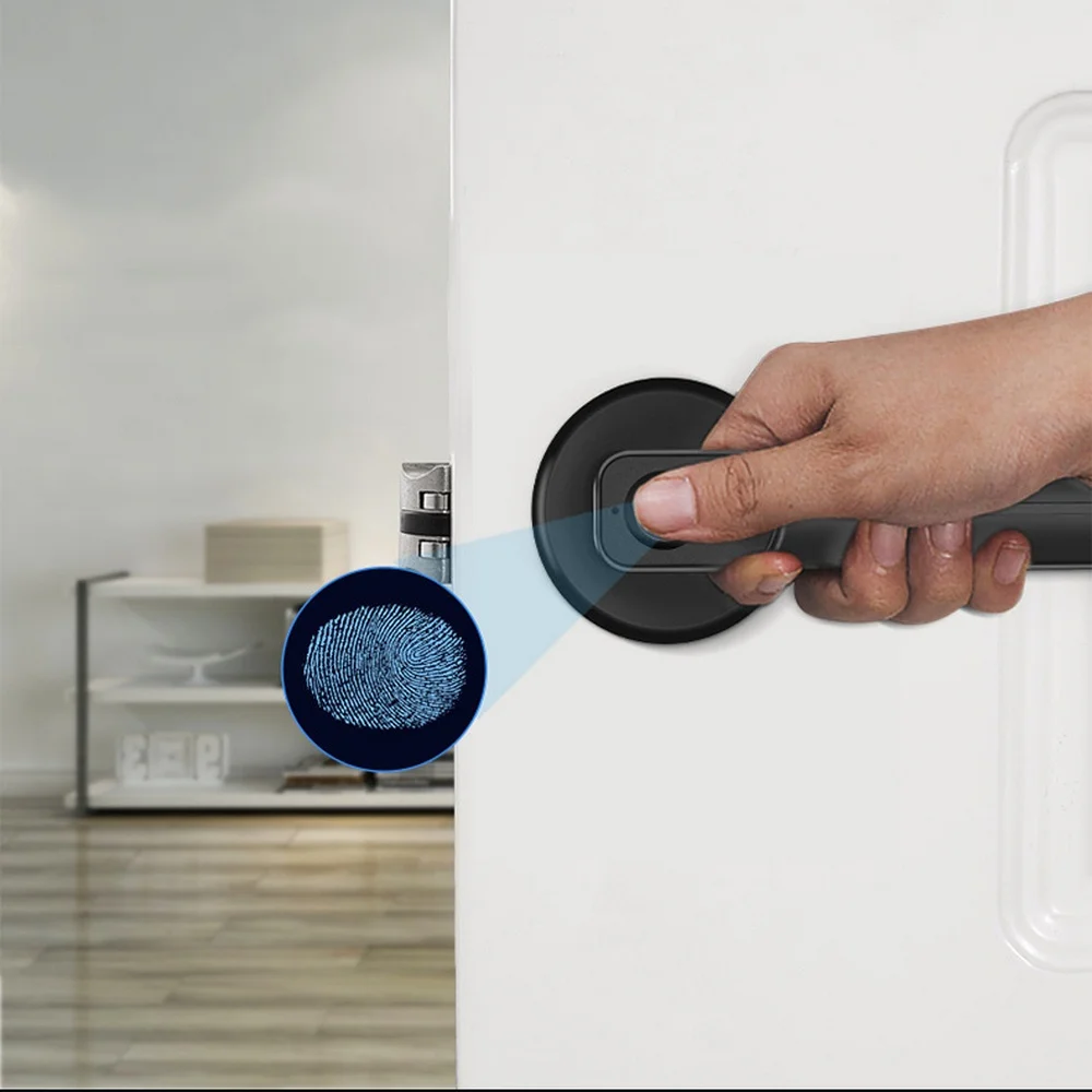 

Fingerprint door lock 20 users Smart Fingerprint Lock Padlock Thumbprint Door Padlocks Portable Anti-Theft Fingerprint Lock 6