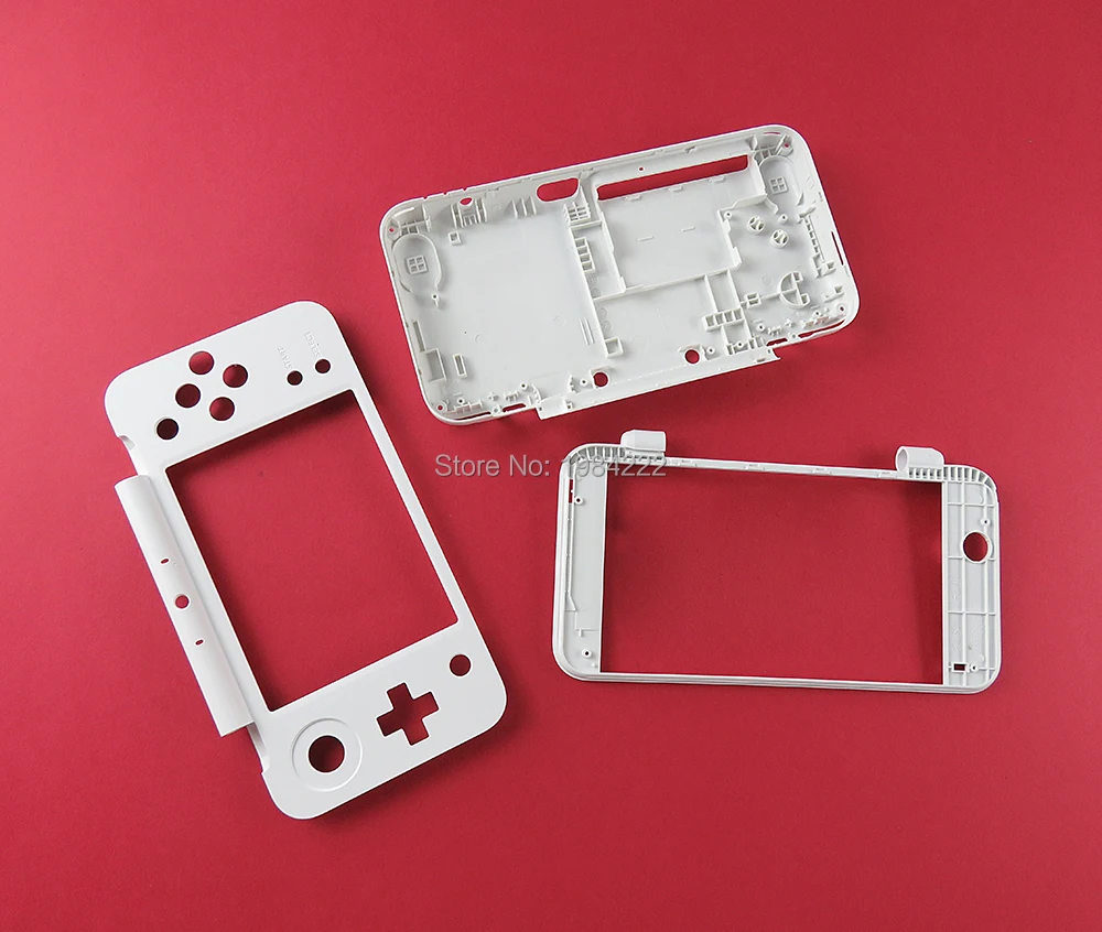 For New 2DS XL 2DS LL White Plastic Housing Shell Case Replacement Part Plate Set