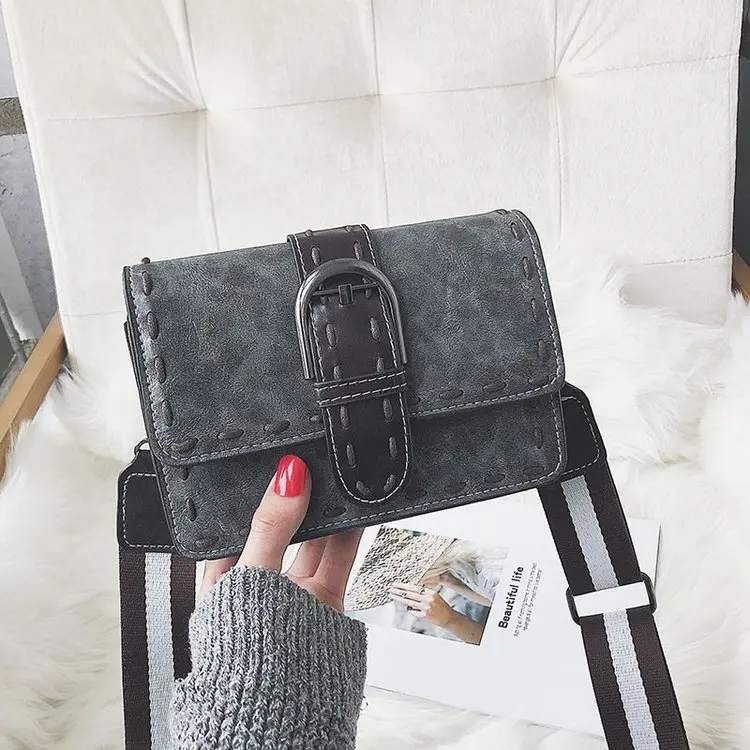 

Bag Women's 2019 New Style Fashion Broadband Shoulder Bag Korean-style Versatile Shoulder Bag MORI Series Hand-woven Square Slin