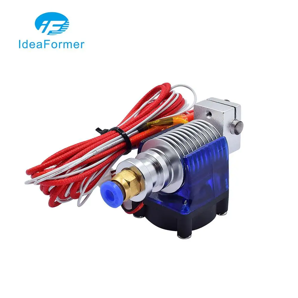 3d принтер все металлические j-головки Hotend V6 для 1,75 мм Боуден экструдер с тефлоновым 0,2 мм/0,3 мм/0,4 мм Насадка на большие расстояния