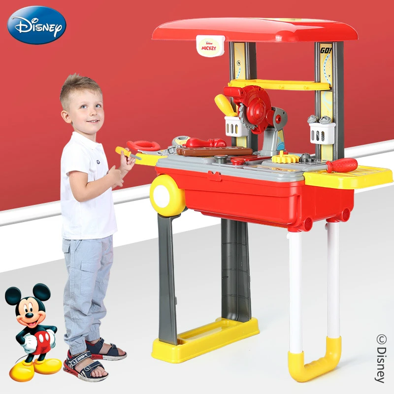 

Disney Children Toolbox Toy Suit Early Teaching Intelligence Simulation Maintenance Tool Table Boys Baby Learning Stand